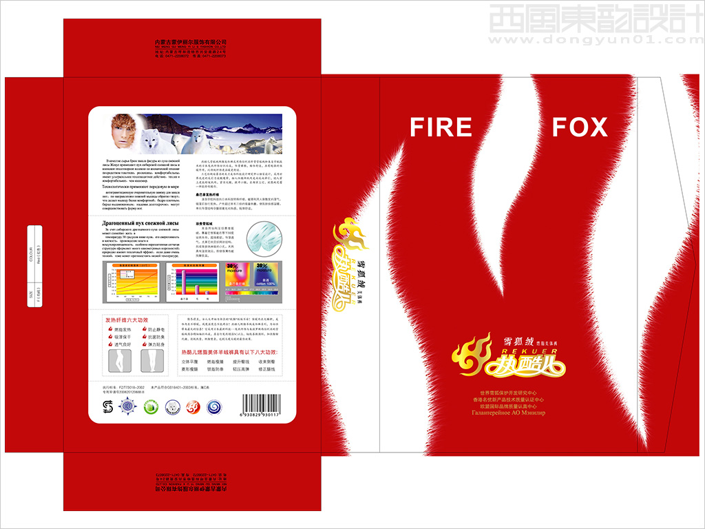 熱酷兒雪狐絨燃脂美體褲包裝設(shè)計展開圖