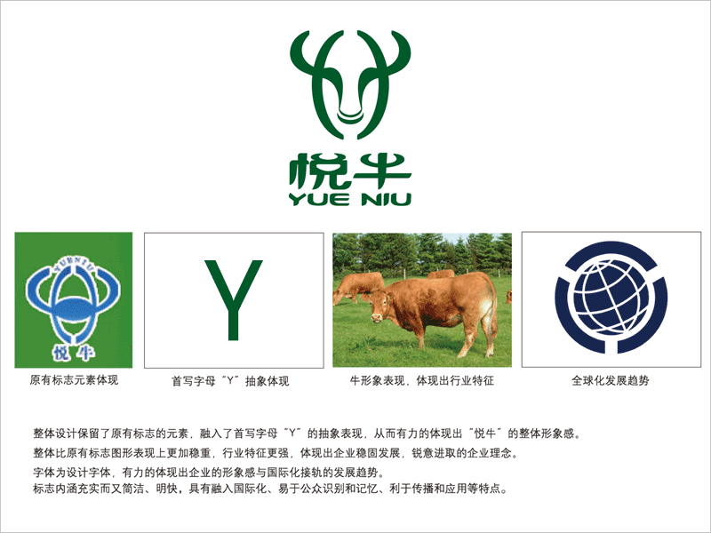 悅牛公司LOGO優(yōu)化再設(shè)計(jì)說(shuō)明：