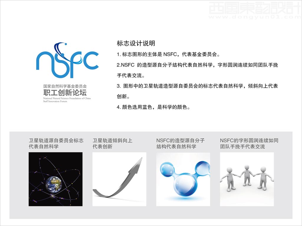 國家自然科學基金委員會職工創(chuàng)新論壇標志設計創(chuàng)意理念說明釋義圖