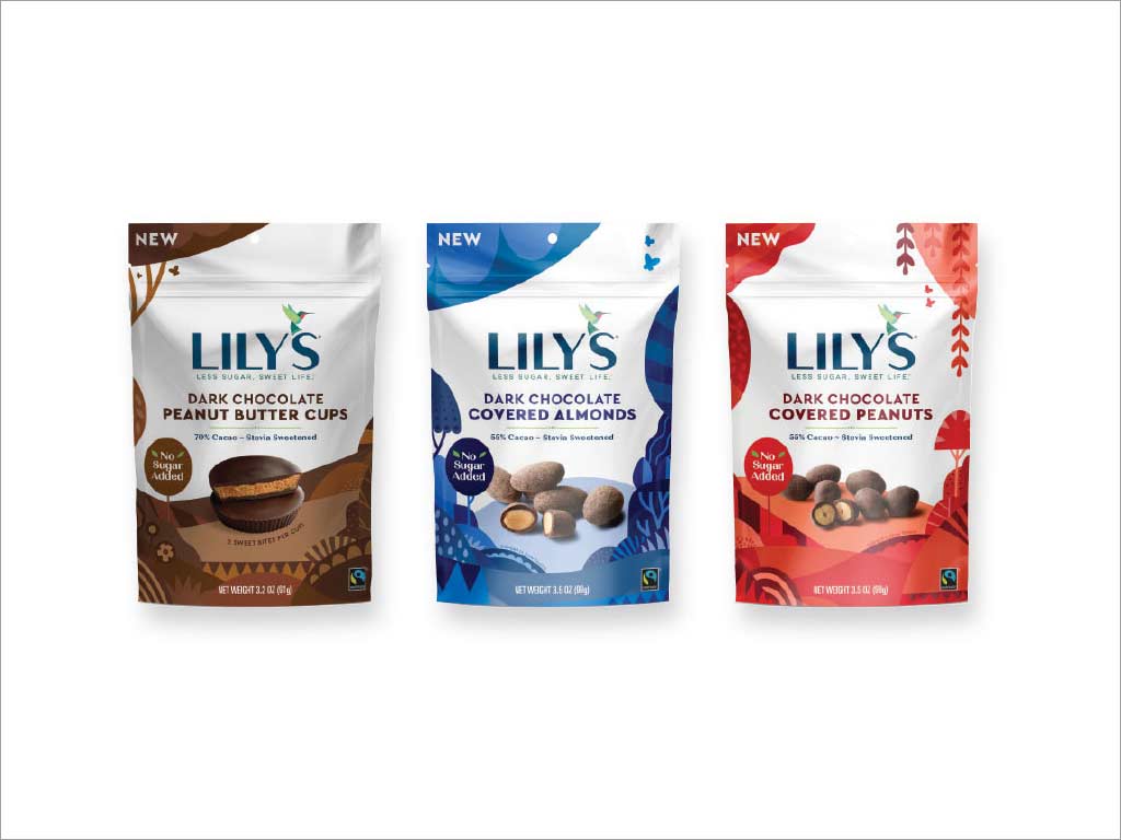 Lily's Sweets 牛奶巧克力花生醬糖果包裝設(shè)計