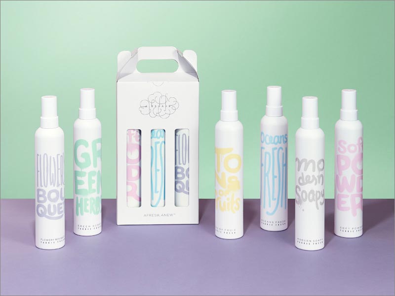 Airshake衣物清新噴霧劑日化用品外盒包裝設(shè)計