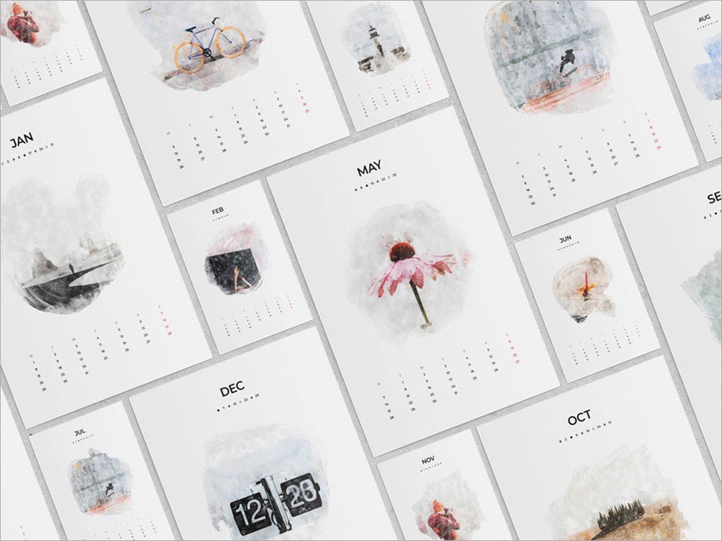 如何做出獨特的企業(yè)臺歷設計示例