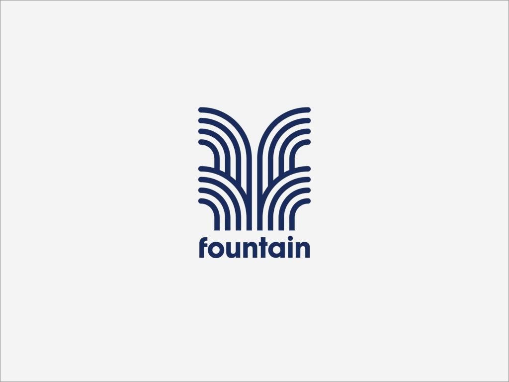 活力四射的Fountain蘇打水飲料logo設計