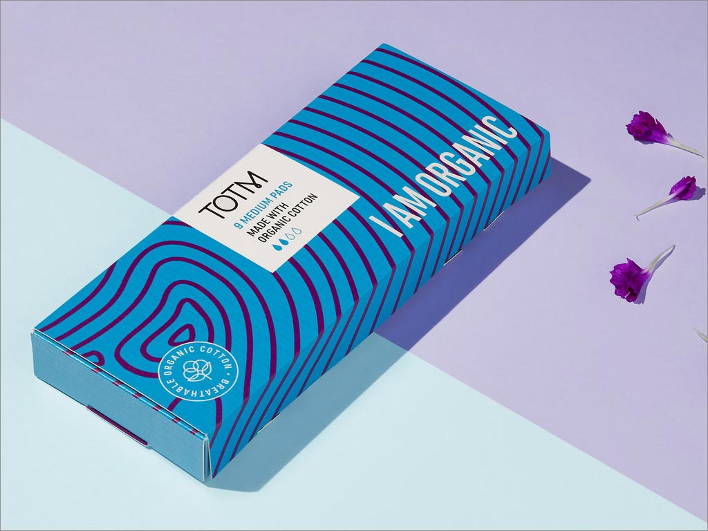 英國樂購旗下TOTM女性有機衛(wèi)生產(chǎn)品包裝設計