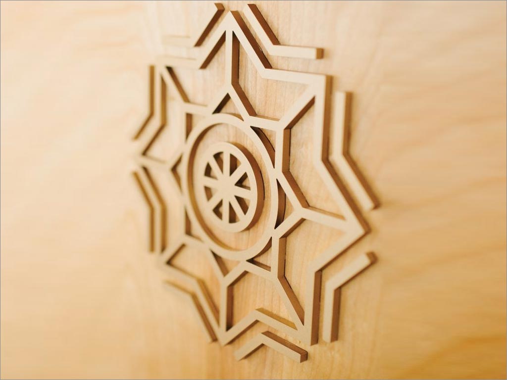 美國Lumine Salon美容美發(fā)沙龍木質logo造型設計