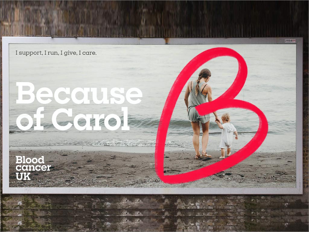 英國血液癌癥協(xié)會(huì)Blood Cancer UK品牌形象設(shè)計(jì)之戶外廣告設(shè)計(jì)