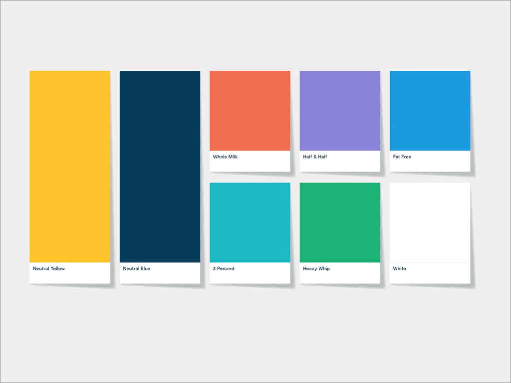 美國Neutral牛奶利樂磚包裝設(shè)計之標準色規(guī)范