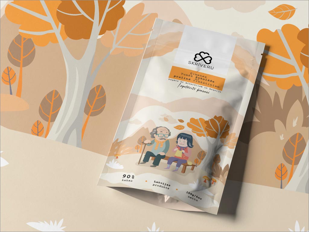 拉脫維亞Skrīveru巧克力糖果包裝袋設(shè)計