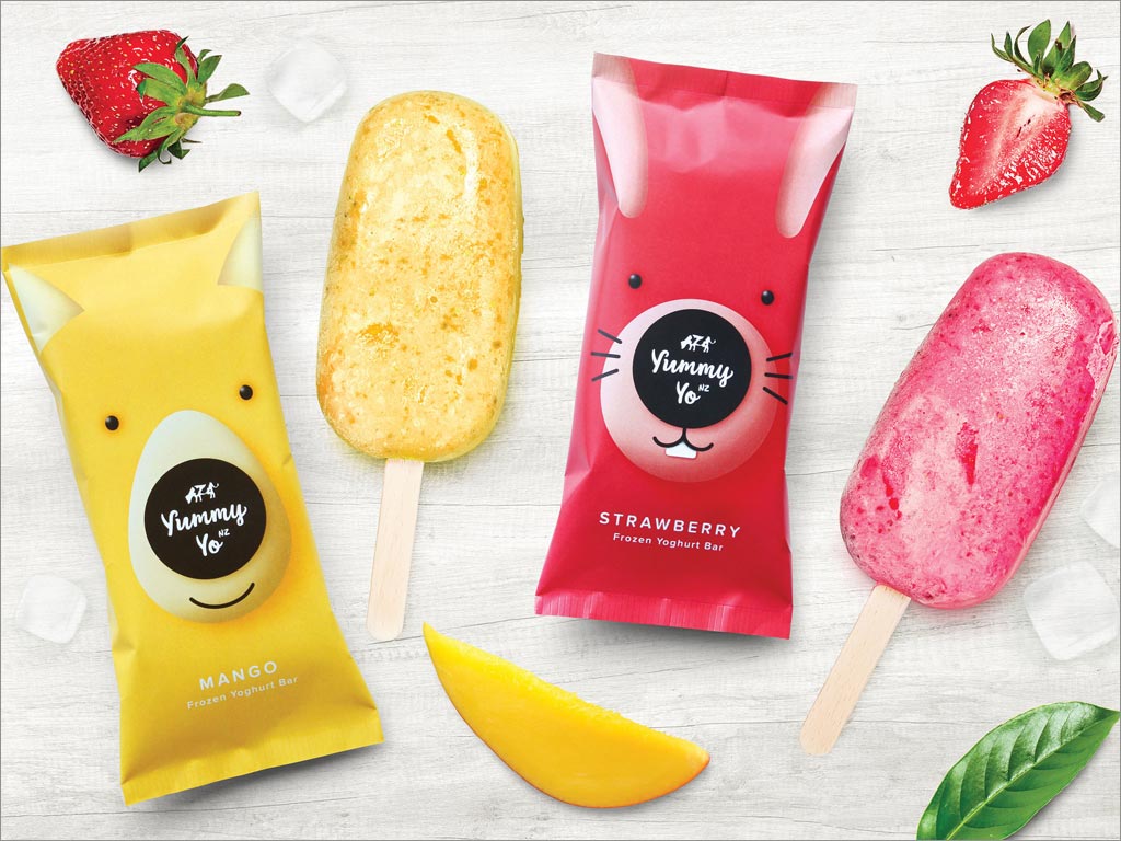 新西蘭Yummy Yo奶制品冷飲店品牌形象設(shè)計之雪糕包裝設(shè)計