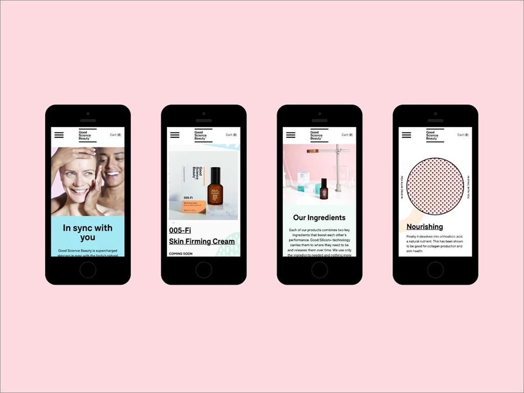 美國(guó)good science beauty護(hù)膚產(chǎn)品手機(jī)端網(wǎng)站頁(yè)面設(shè)計(jì)