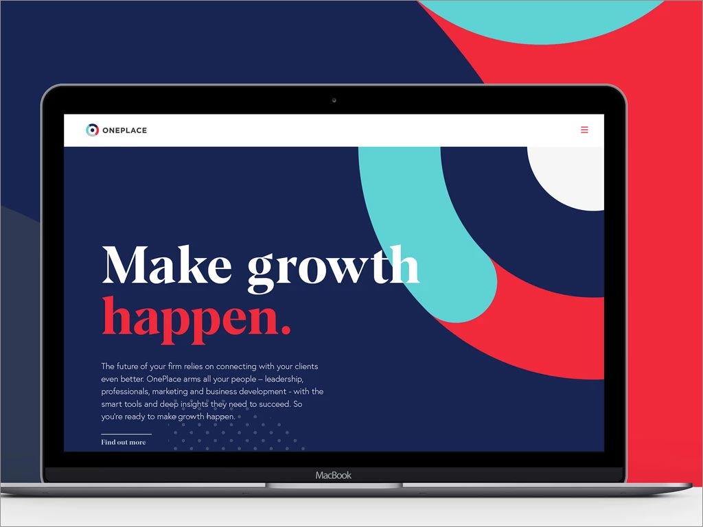 英國OnePlace客戶關系管理系統(tǒng)品牌形象電腦端網(wǎng)站頁面設計
