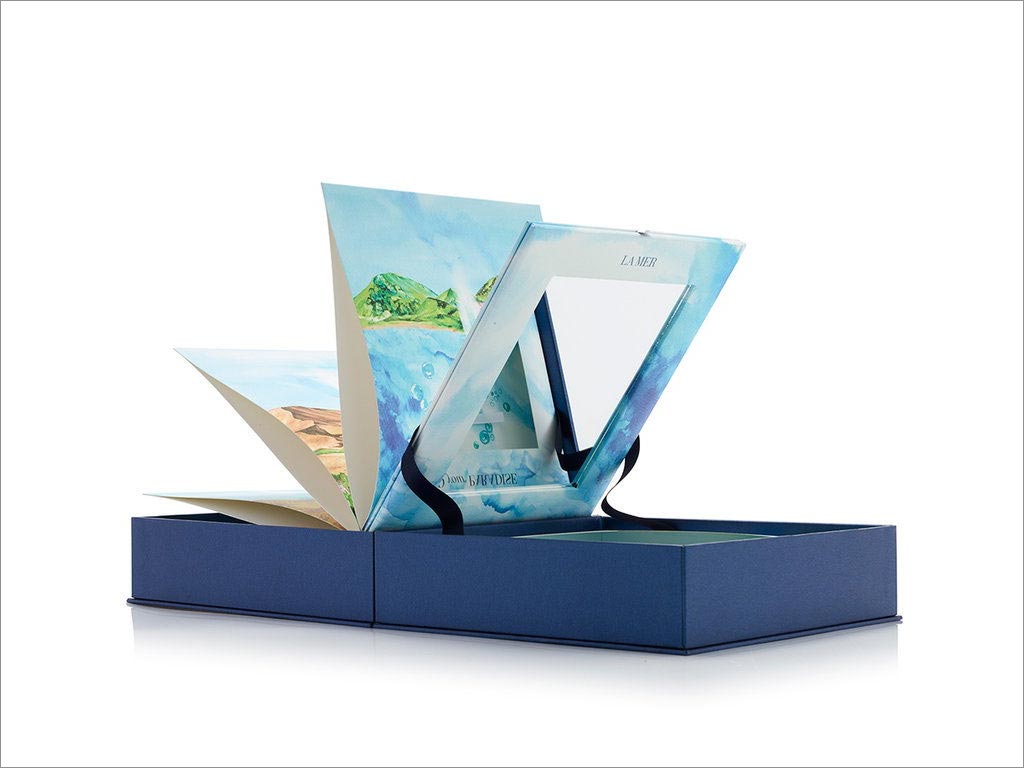 美國(guó)La Mer活膚保濕精華素化妝品禮盒包裝設(shè)計(jì)之展開(kāi)效果