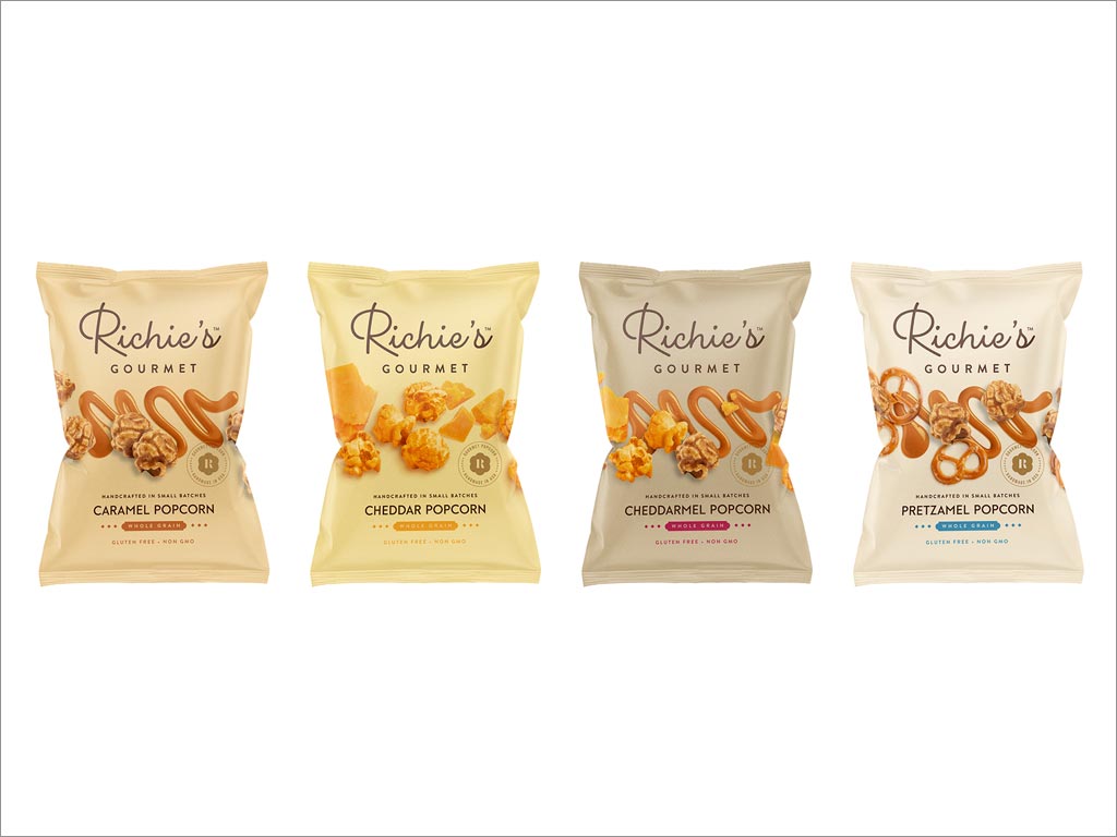 巴西Richie's Gourmet爆米花休閑食品包裝袋設(shè)計