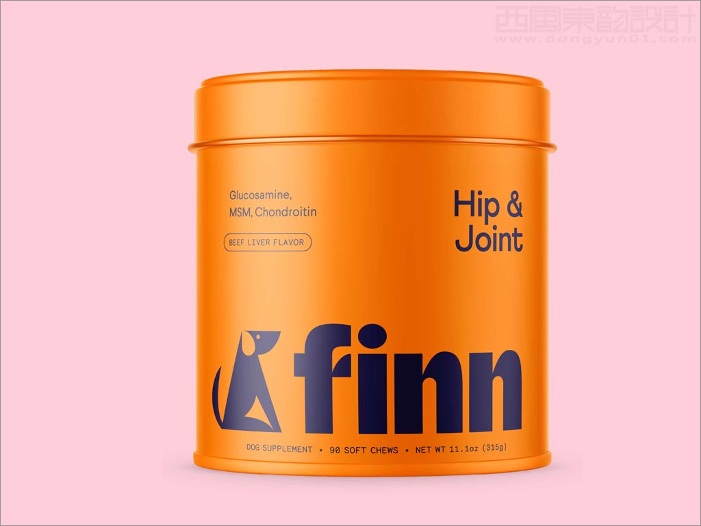 美國Finn寵物狗骨骼保健食品包裝設計
