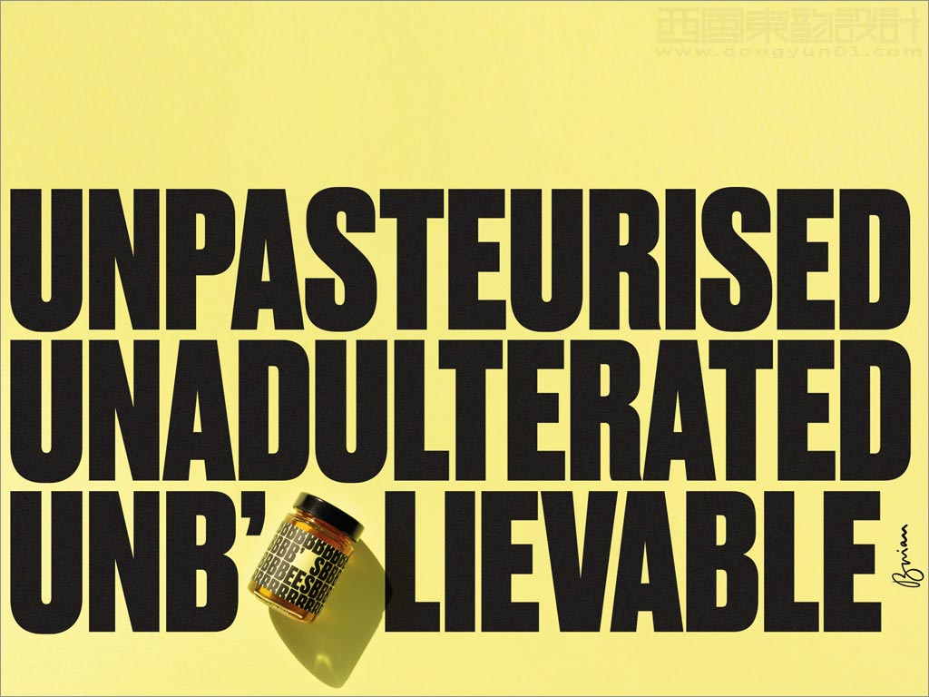 有趣的英國B's Bees蜂蜜海報設(shè)計(jì)