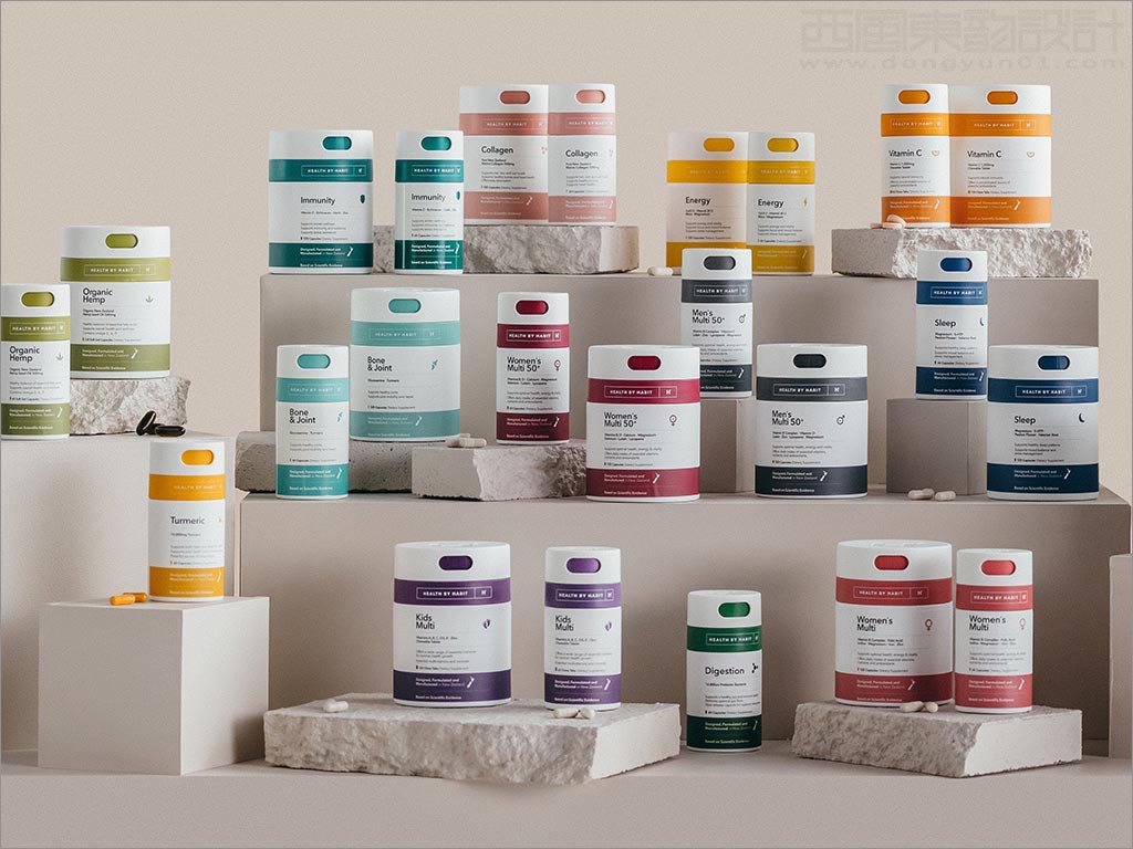 新西蘭Health by Habit系列營養(yǎng)保健補(bǔ)品包裝設(shè)計(jì)
