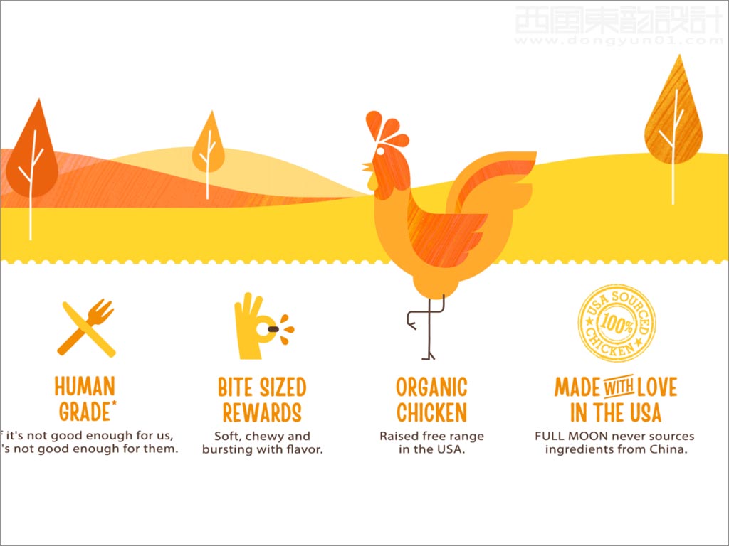 美國full moon寵物狗糧食品包裝設(shè)計(jì)之插圖設(shè)計(jì)