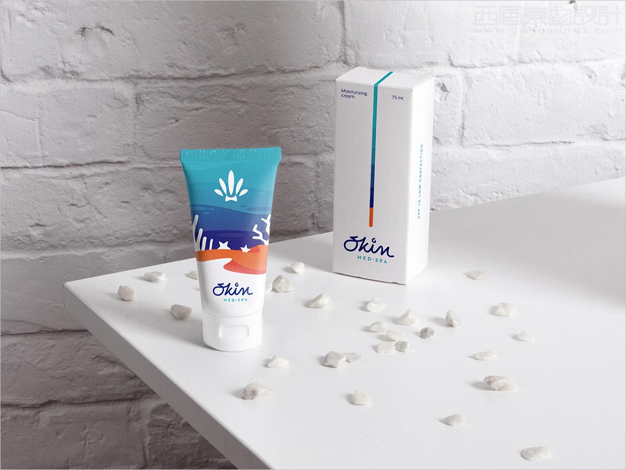 美國Skin Med Spa肌膚修復(fù)藥妝產(chǎn)品軟管與紙盒包裝設(shè)計(jì)