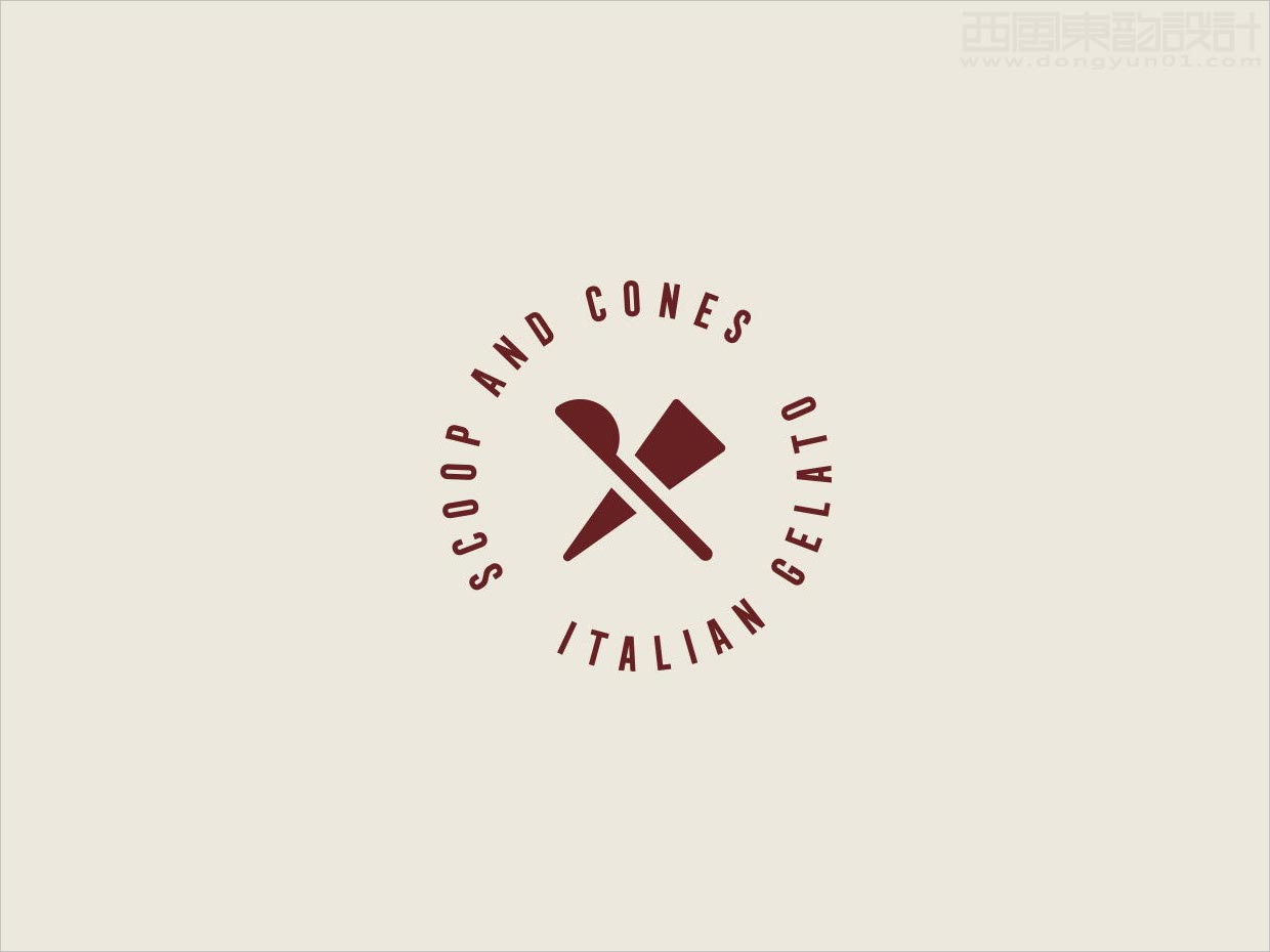 Scoop＆Cones冰淇淋logo圖形設(shè)計(jì)
