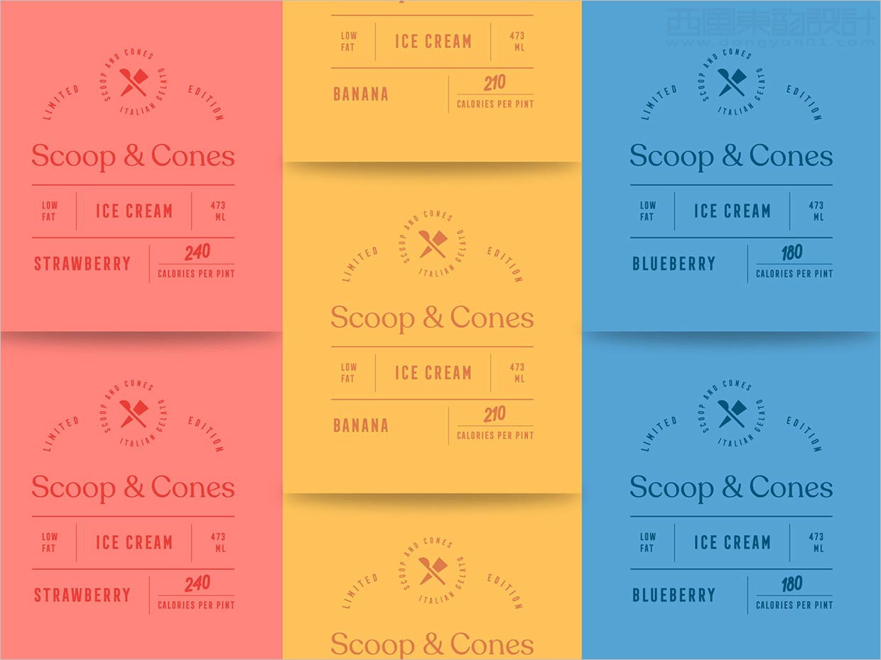 Scoop＆Cones冰淇淋標(biāo)簽包裝設(shè)計(jì)