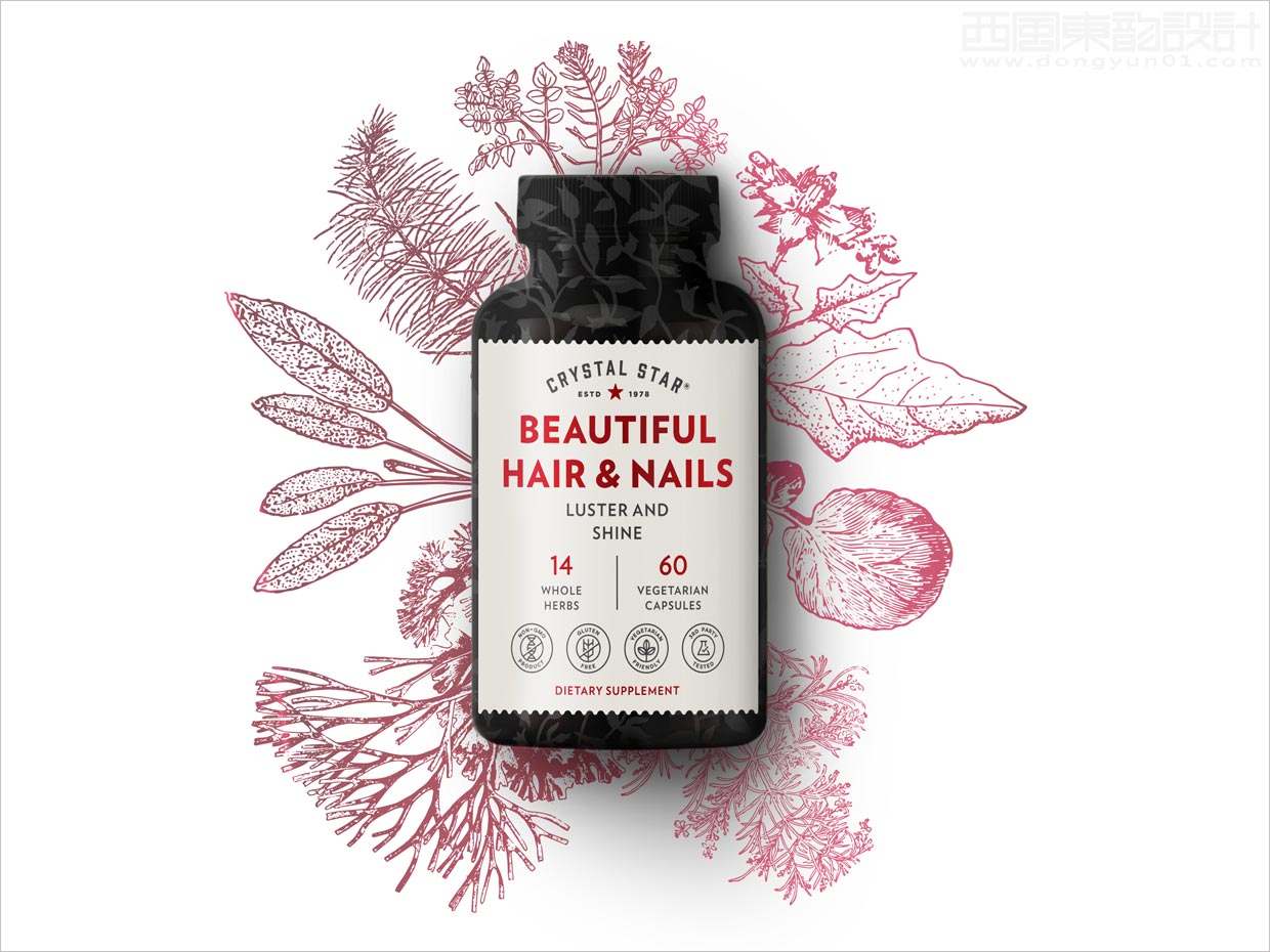 美國Crystal Star營養(yǎng)補(bǔ)品保健品包裝設(shè)計(jì)