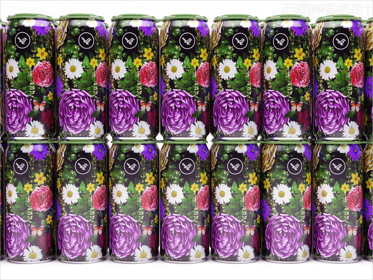 展示花藝的韓國Bring Spring精釀啤酒包裝設(shè)計(jì)