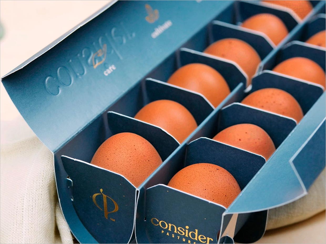 美國Consert Pastures雞蛋品牌包裝設計之內(nèi)部結(jié)構(gòu)展示