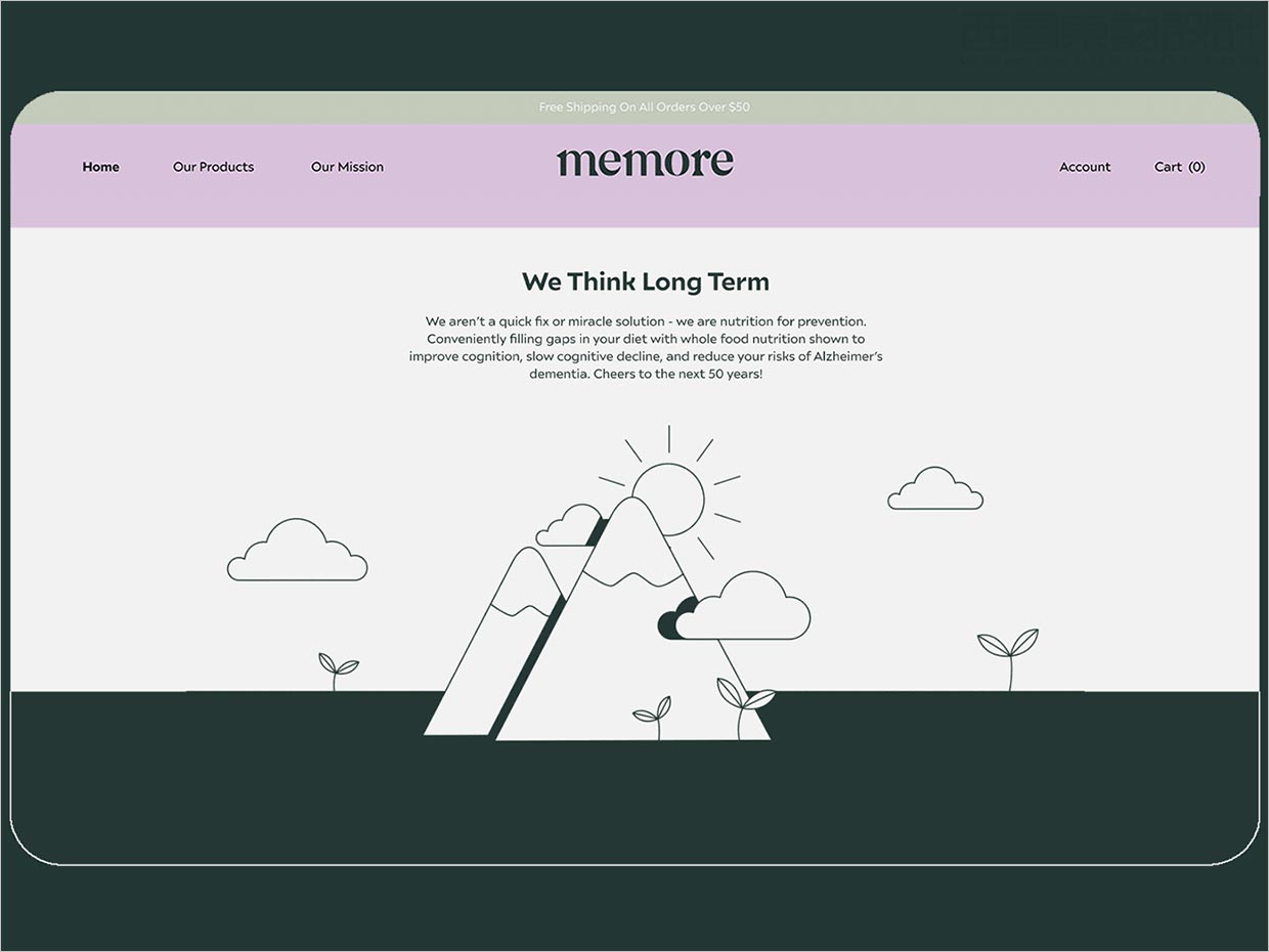 德國(guó)Memore地中海飲食法減肥代餐食品網(wǎng)站頁面設(shè)計(jì)