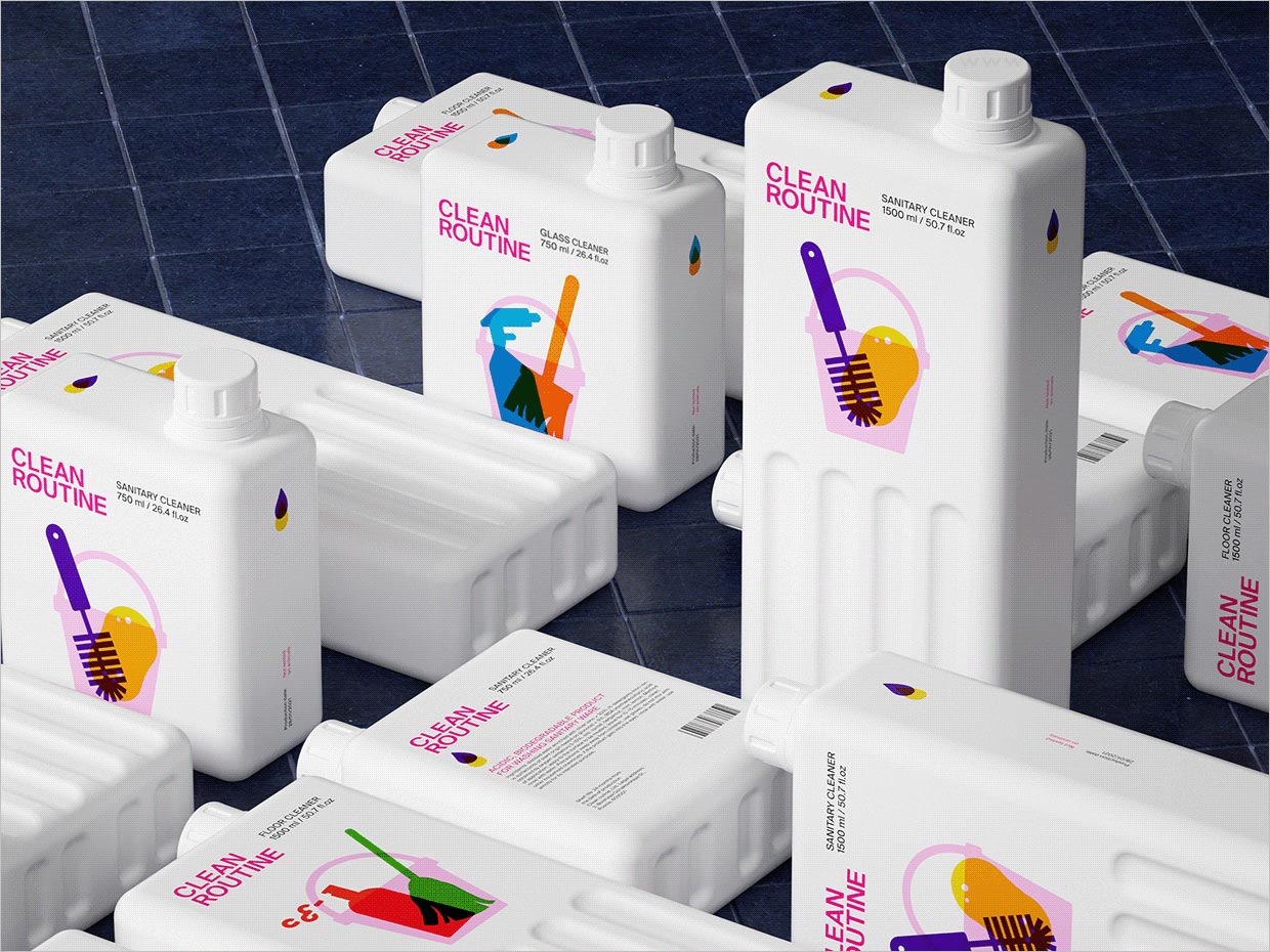 CLEAN ROUTINE清潔劑日化產(chǎn)品包裝設(shè)計
