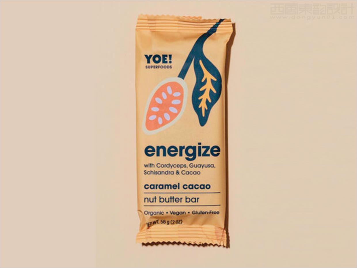 美國Yoe堅果代餐能量棒運動營養(yǎng)食品包裝設計