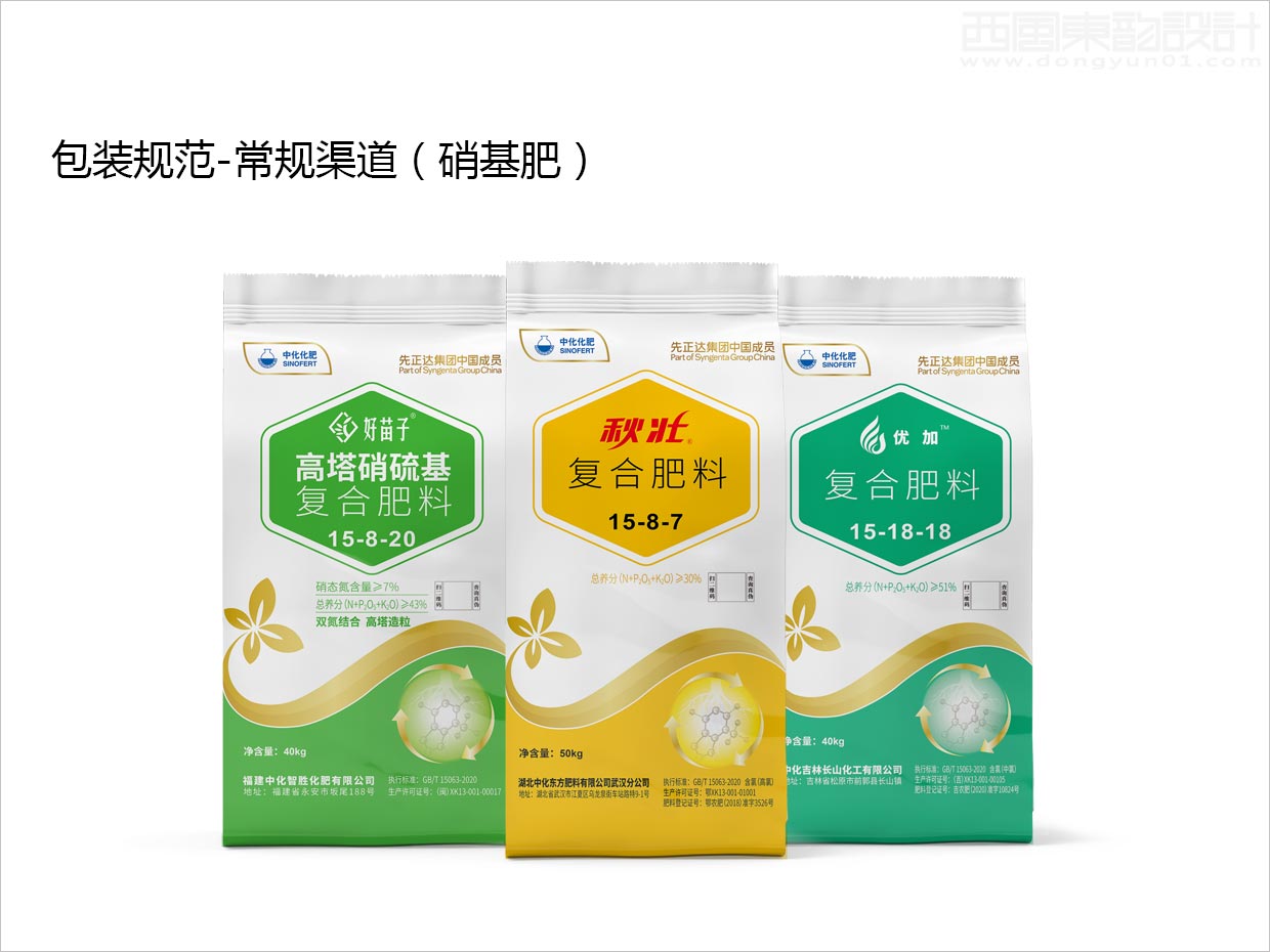 先正達(dá)集團(tuán)中國中化化肥復(fù)合肥料農(nóng)資包裝設(shè)計升級項目之常規(guī)渠道硝基肥效果圖展示