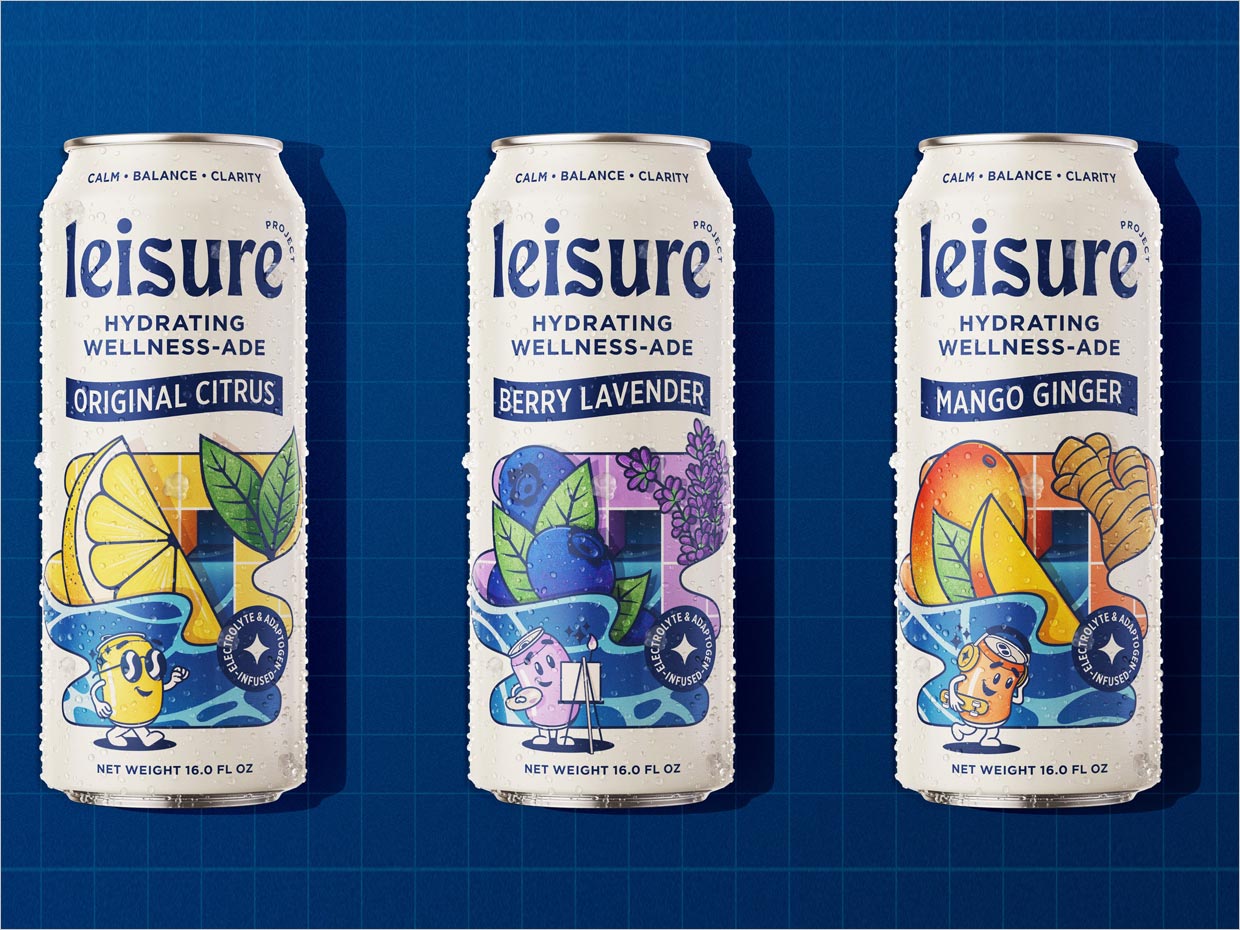 專為流媒體創(chuàng)意人士的Leisure功能飲料包裝設(shè)計