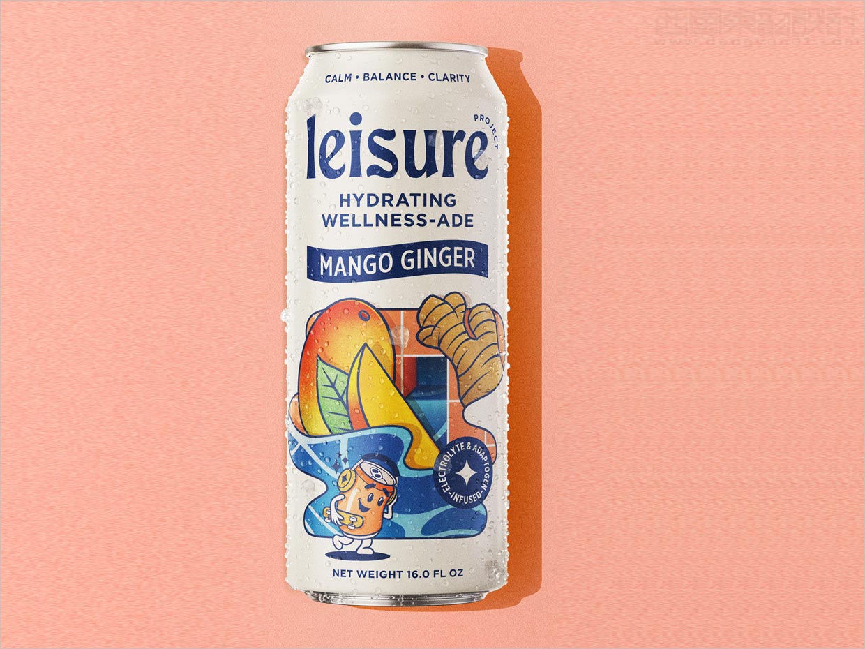 專為流媒體創(chuàng)意人士的Leisure功能飲料包裝設(shè)計