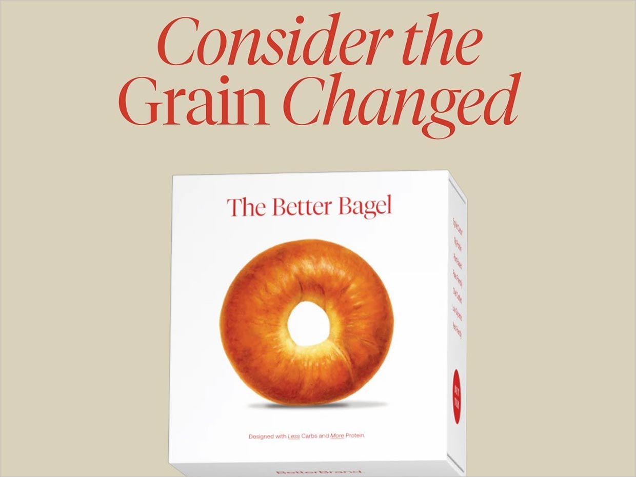 極簡風(fēng)格的Better Bagel面包食品包裝設(shè)計