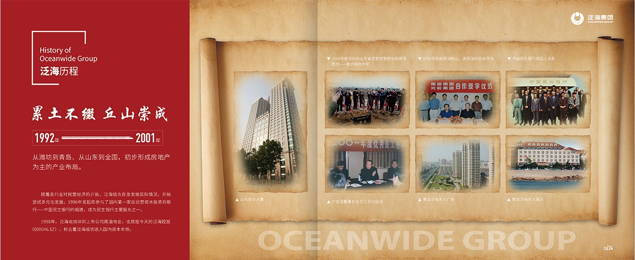 中國(guó)泛?？毓杉瘓F(tuán)35周年畫(huà)冊(cè)設(shè)計(jì)之泛海歷程頁(yè)面設(shè)計(jì)