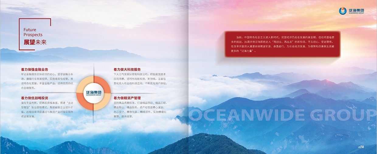 中國(guó)泛?？毓杉瘓F(tuán)35周年畫(huà)冊(cè)設(shè)計(jì)之展望未來(lái)內(nèi)頁(yè)設(shè)計(jì)