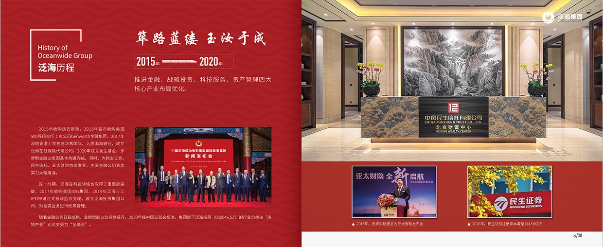 中國(guó)泛?？毓杉瘓F(tuán)35周年畫(huà)冊(cè)設(shè)計(jì)之泛海歷程頁(yè)面設(shè)計(jì)