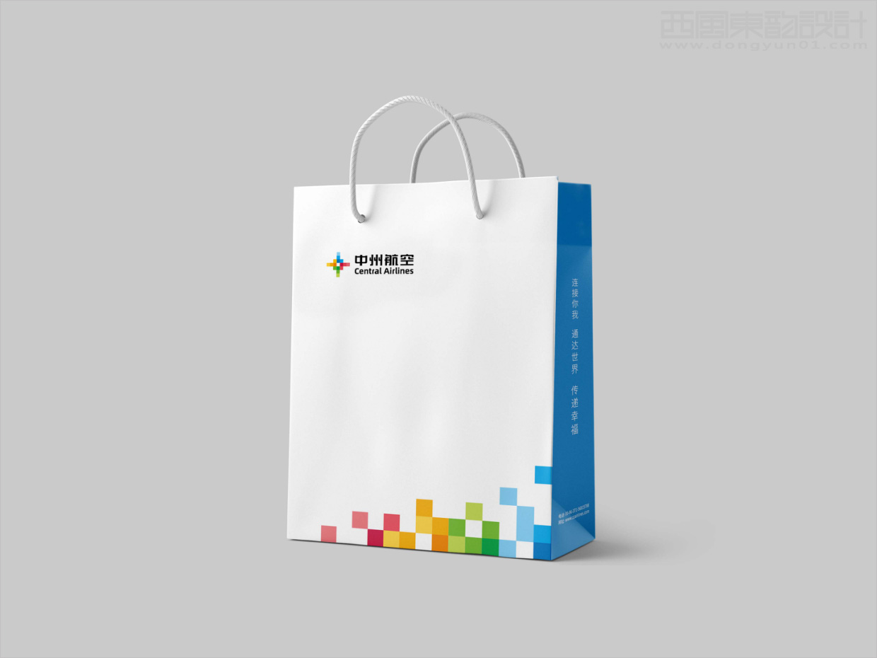 中州航空有限責任公司品牌形象vi升級設計之應用設計之手提袋設計