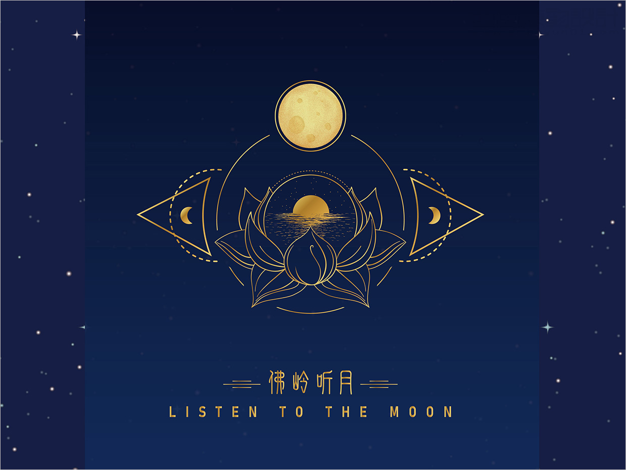 佛嶺聽月月餅禮盒包裝設(shè)計(jì)