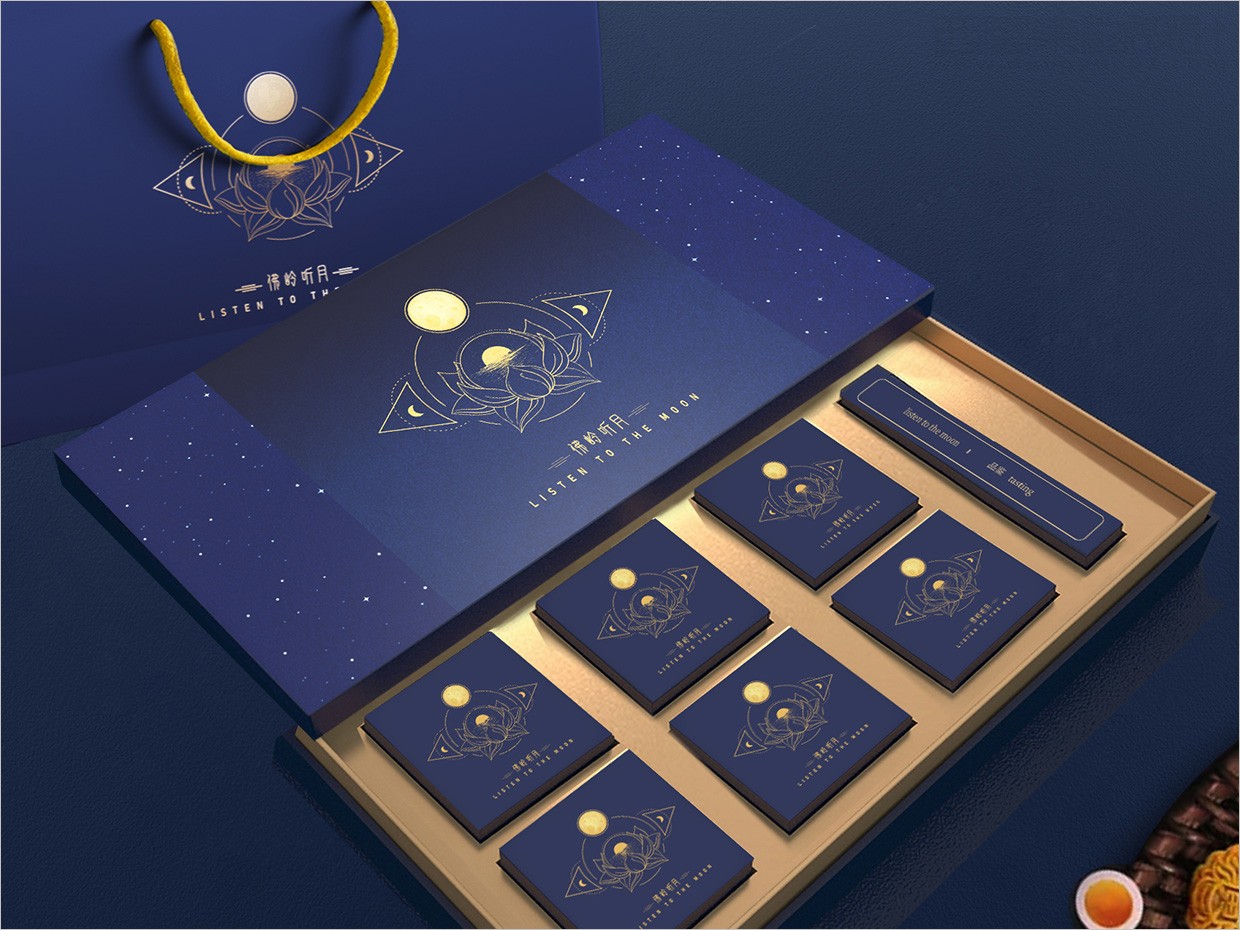 佛嶺聽月月餅禮盒包裝設(shè)計(jì)