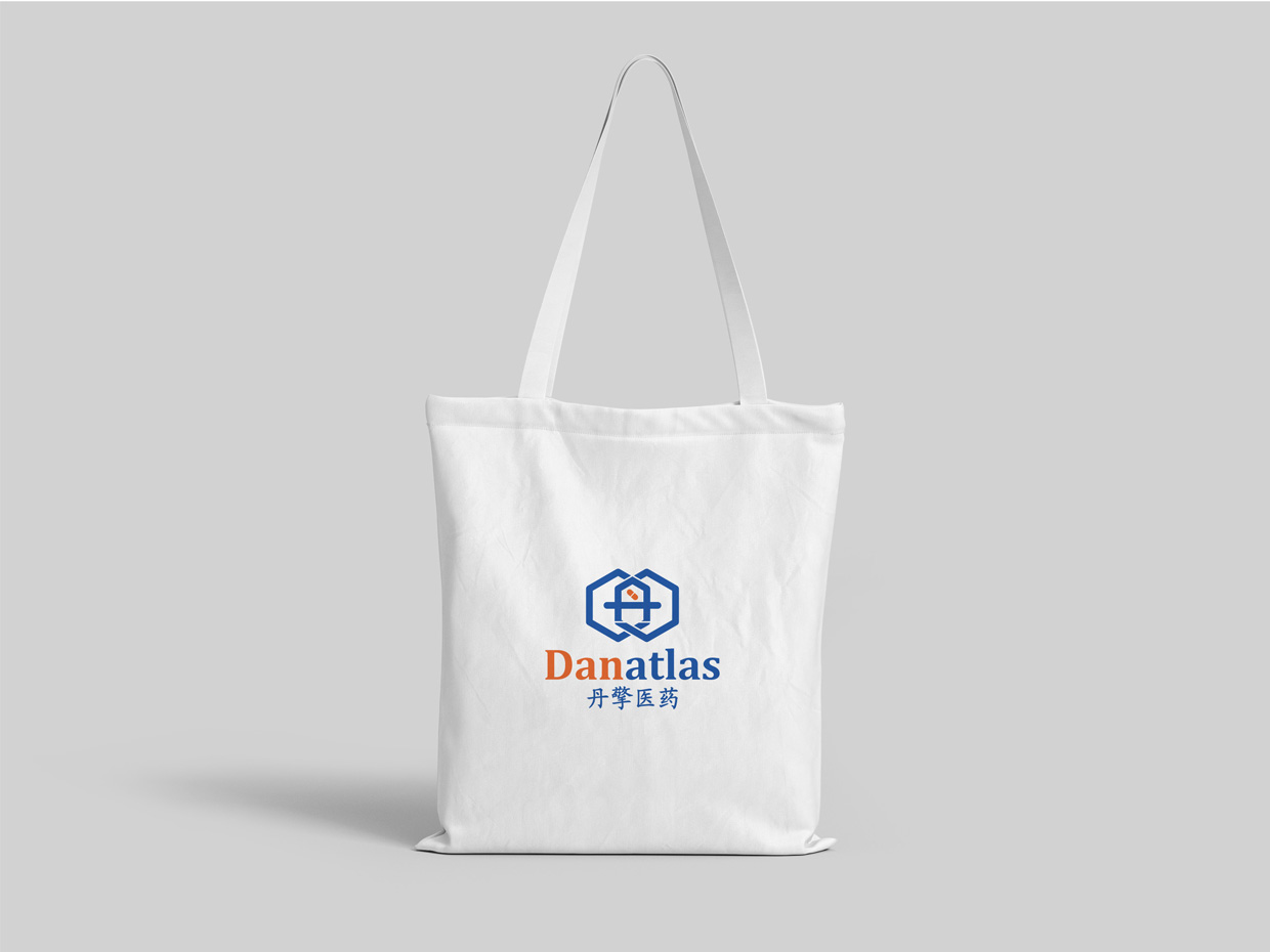 北京丹擎醫(yī)藥科技公司logo設計應用之手提袋設計