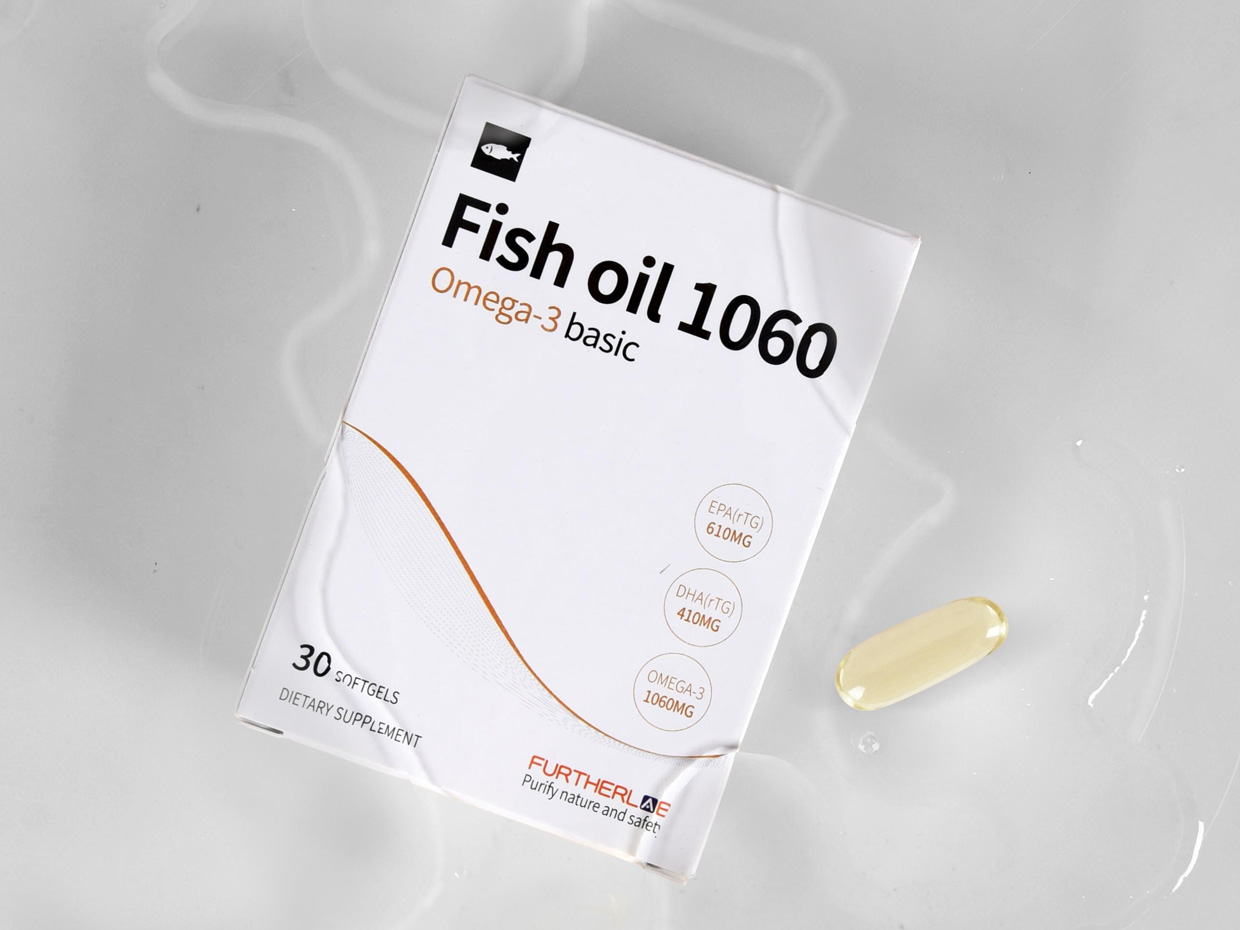 FURTHERLAB魚油保健品包裝設(shè)計之實物照片