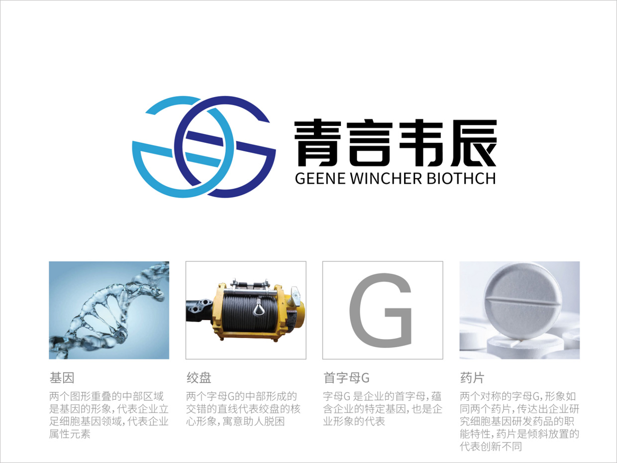 北京青言韋辰生物科技公司logo設(shè)計(jì)之創(chuàng)意理念說(shuō)明
